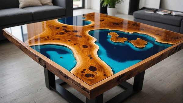 Découvrez les chefs-d'œuvre de royal bois : table résine époxy et rivière